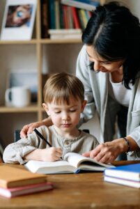 Modern parenting moment in New York City showing how to set boundaries with calm guidance instead of control or punishment.